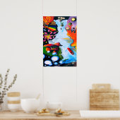 Surrealistic Fantasy Mushroom Wonderland Poster (Küche)