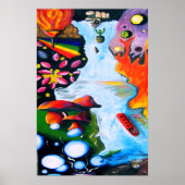 Surrealistic Fantasy Mushroom Wonderland Poster (Vorne)