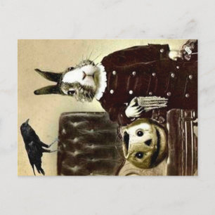 Surrealistic Vintage Halloween  Postkarte