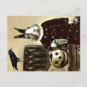 Surrealistic Vintage Halloween Postkarte (Vorderseite)