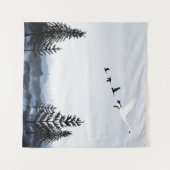 Surrealistic winter landscape wandteppich (Vorderseite (Horizontal))