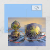 Surrealistische 3D-Karte Postkarte (Vorne/Hinten)