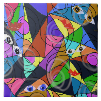 Surrealistische abstrakte geometrische Muster mit Fliese