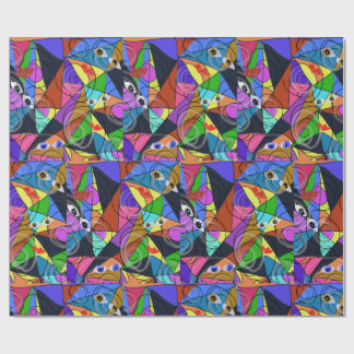 Surrealistische abstrakte geometrische Muster mit Geschenkpapier