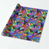 Surrealistische abstrakte geometrische Muster mit Geschenkpapier (Ungerollt)