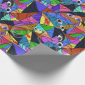 Surrealistische abstrakte geometrische Muster mit Geschenkpapier (Ecke)