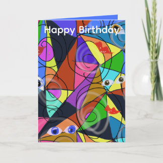Surrealistische abstrakte geometrische Muster mit Karte
