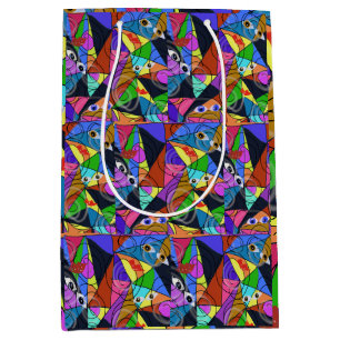 Surrealistische abstrakte geometrische Muster mit  Mittlere Geschenktüte