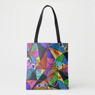 Surrealistische abstrakte geometrische Muster mit  Tasche