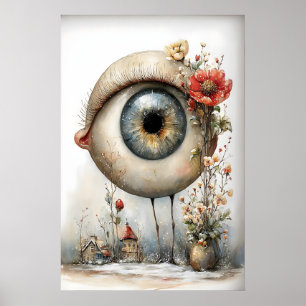 Surrealistische Augen-Wandkunst, whimsical Augen-I Poster