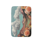 Surrealistische Blumen-Berglandschaft mit dramatis Badematte (Vorderseite Vertikal)