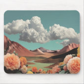 Surrealistische Blumen-Berglandschaft mit dramatis Mousepad (Vorne)