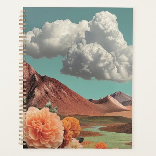 Surrealistische Blumen-Berglandschaft mit dramatis Planer (Vorderseite)