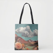Surrealistische Blumen-Berglandschaft mit dramatis Tasche (Vorderseite)