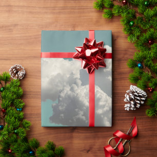 Surrealistische Blumenberglandschaft mit dramatisc Geschenkpapier