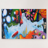 Surrealistische Fantasy Mushroom Wonderland Puzzle (Horizontal)