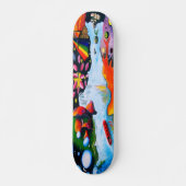 Surrealistische Fantasy Mushroom Wonderland Skateboard (Vorne)