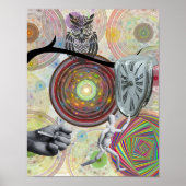 Surrealistische farbige geometrische Kreisen dali  Poster (Vorne)