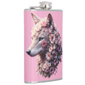 Surrealistische florale Fuchs-Dreamy-Fantasy-Illus Flachmann (Rechts)