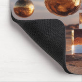 Surrealistische geometrische Komposition mit golde Mousepad (Ecke)