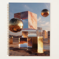Surrealistische geometrische Komposition mit golde