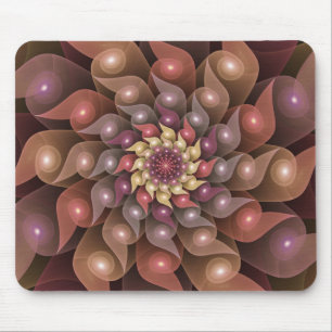 Surrealistische glänzende Blumen moderne abstrakte Mousepad