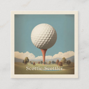 Surrealistische Golfball-Landschaft Quadratische Visitenkarte