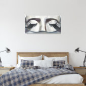 Surrealistische Karnevalsmaske Moderne Kunst Leinwanddruck (Insitu (Schlafzimmer))