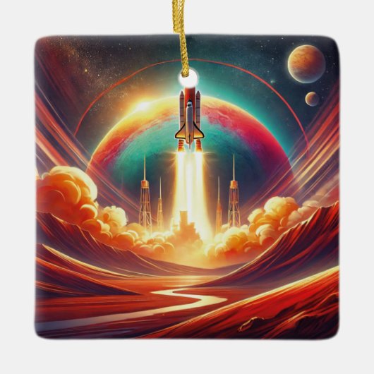 surrealistische Kunst Keramikornament (Vorderseite)