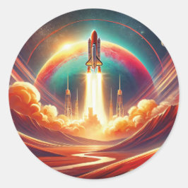 surrealistische Kunst Runder Aufkleber