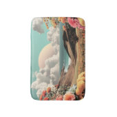 Surrealistische Küstenlandschaft mit Blumen und Wo Badematte (Vorderseite Vertikal)