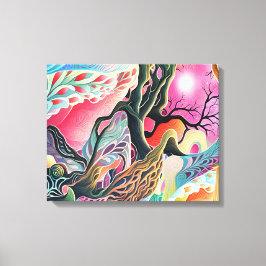 Surrealistische mystische Landschaft Leinwanddruck