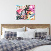 Surrealistische mystische Landschaft Leinwanddruck (Insitu (Schlafzimmer))