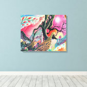 Surrealistische mystische Landschaft Leinwanddruck (Insitu (Holzboden))