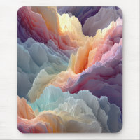 Surrealistische Pastell-Regenbogenberge Fantasy-La