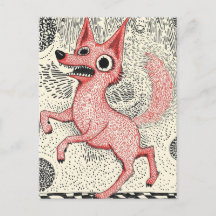 Surrealistische Rotfuchs-Illustration - Eigenartig