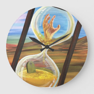 Surrealistische Sanduhr Memento Mori Dunkle Gotik Große Wanduhr