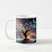 Surrealistische Szene eines Baumes unter dem Licht Kaffeetasse (Links)