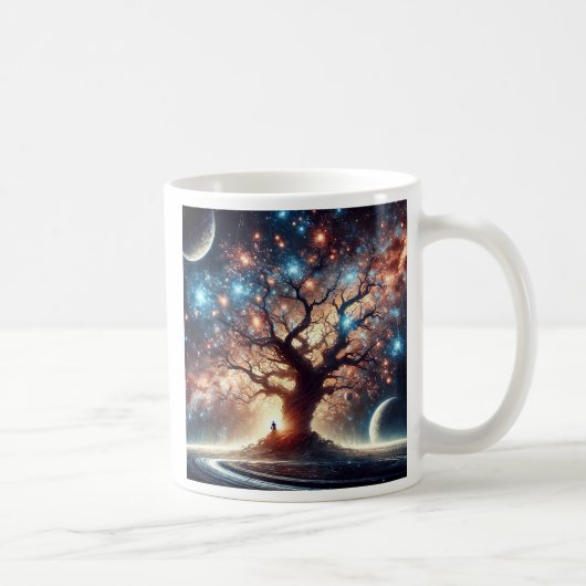 Surrealistische Szene eines Baumes unter dem Licht Kaffeetasse (Rechts)