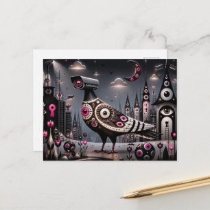surrealistische Überwachungskamera Taube in der St Postkarte
