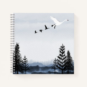 Surrealistische Winterlandschaft Notizblock