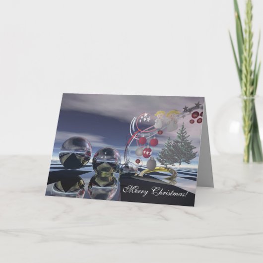 Surrealistische Xmas-Karte Feiertagskarte (Vorderseite)