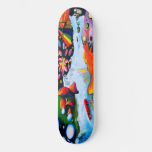 Surrealistischer Fantasy-Pilz-Wunderland Skateboard