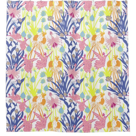 Surrealistischer Garten Duschvorhang (Vorderseite)