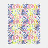 Surrealistischer Garten Fleecedecke (Vorderseite)