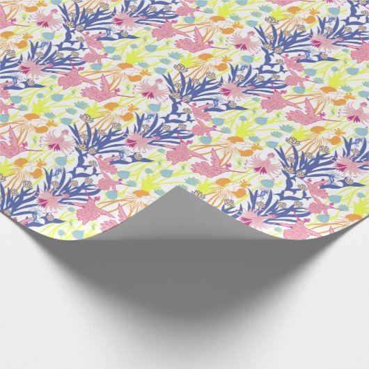 Surrealistischer Garten Geschenkpapier (Ecke)