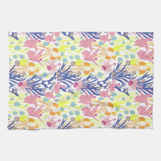 Surrealistischer Garten Geschirrtuch (Horizontal)