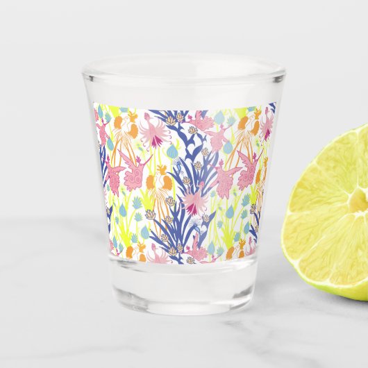 Surrealistischer Garten Schnapsglas (Vorderseite)