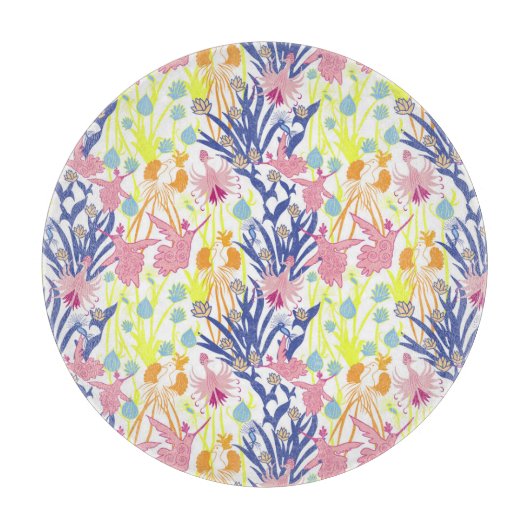 Surrealistischer Garten Schneidebrett (Vorderseite)