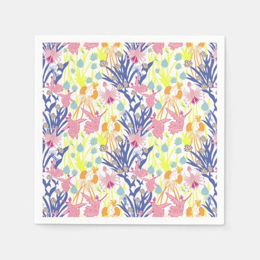 Surrealistischer Garten Serviette (Vorderseite)